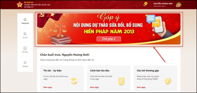 Sửa đổi Hiến pháp 2013: 2 cách góp ý trên VNeID và web VNeID- Ảnh 7.